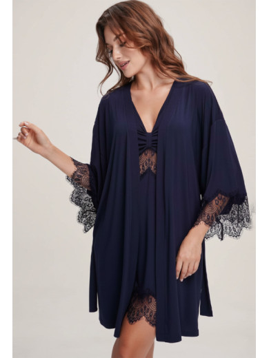 Жіночий халат Shato 2710/1 синій