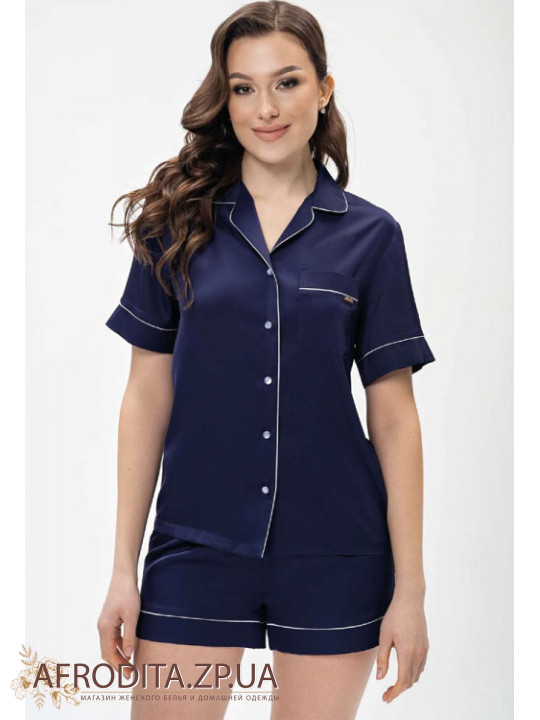 Жіноча піжама із шортами Shato 2409 navy blue