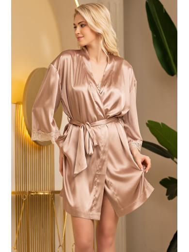 Жіночий шовковий халат Даніель 3873