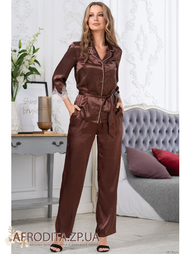 Жіноча шовкова піжама зі штанами "Мерелін" 3156