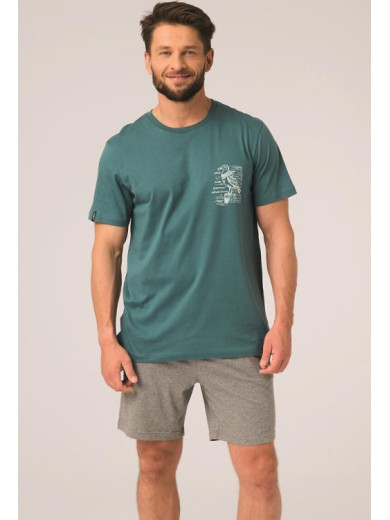 Мужская хлопковая пижама Key 82755