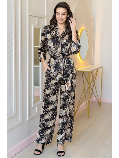 Жіноча шовкова піжама зі штанами Ясміна 3665
