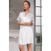 Женский шелковый халат белый "Белый лебедь" 3557 