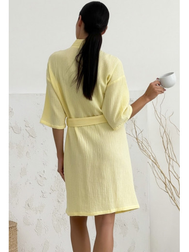 Желтый муслиновый халат Cosy 82922
