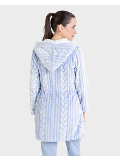 Теплий жіночий халат на блискавці Massana L736247