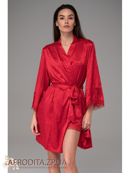 Жіночий червоний халат Джоанна 7313-2