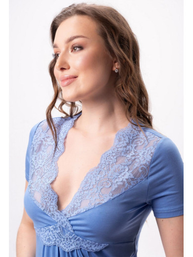 Нічна сорочка з віскози Shato 2625 чорний