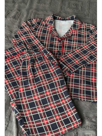 Женская байковая пижама со штанами Cosy 82615