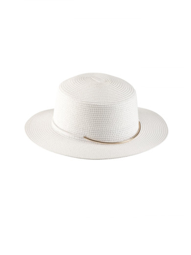 Білий солом'яний капелюх Marc & Andre HA25-13