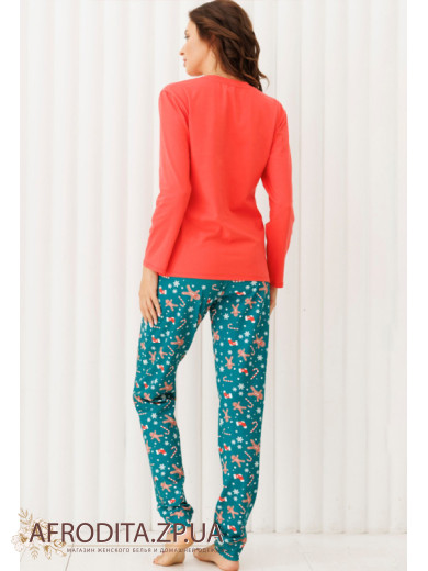 Пижама женская из хлопка со штанами Roksana 82690