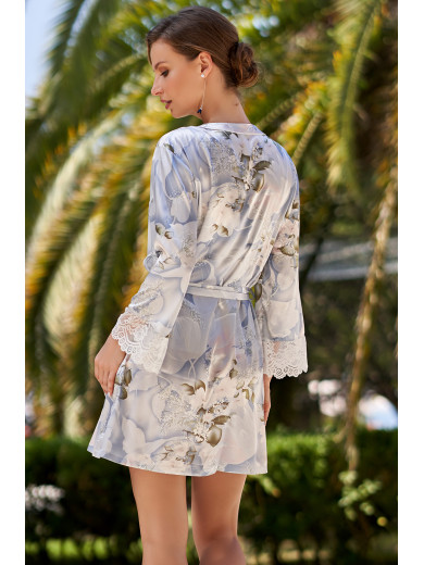 Халат на ґудзиках шовковий "Новелла" 3607