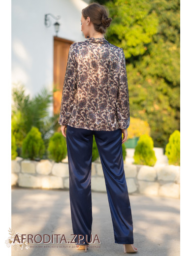  Шовкова жіноча піжама зі штанами "Персія" 3427
