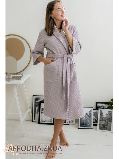 Женский халат из фактурного хлопка Cosy 82756