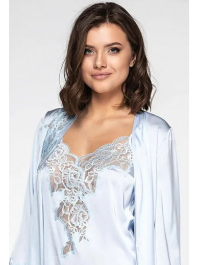 Жіночий чорний халат Shato 2001/1