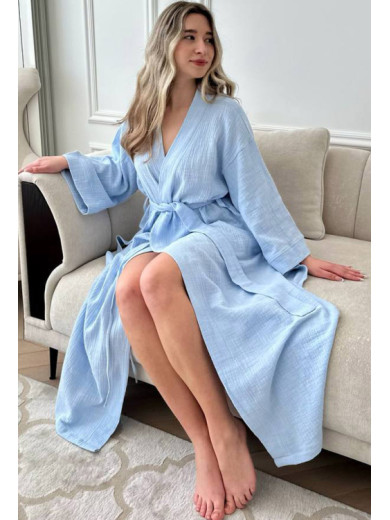 Муслиновый халат на запах Cosy 82931
