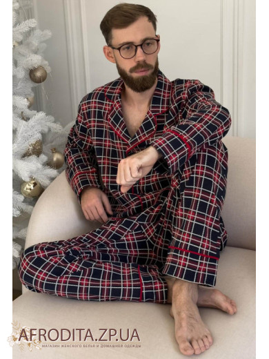 Мужская теплая пижама со штанами Cosy 82591