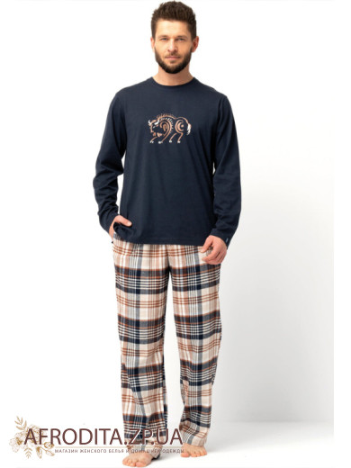 Мужской домашний комплект из хлопка Key 82630