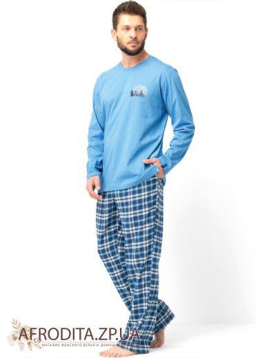 Чоловічий домашній комплект з бавовни Key 82633