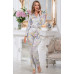 Женская шелковая пижама со штанами "Лилианна" 3256