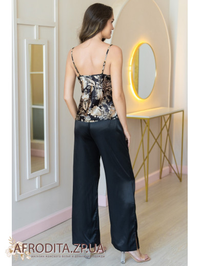 Піжама-трійка шовкова Ясміна 3985