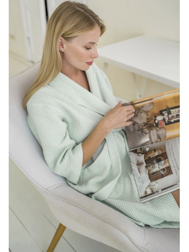 Женский халат из фактурного хлопка Cosy 82787