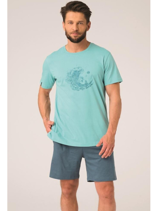 Мужская хлопковая пижама Key 82839