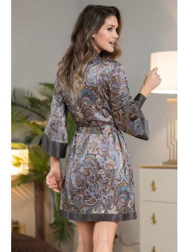  Жіночий шовковий халат Джина 3813