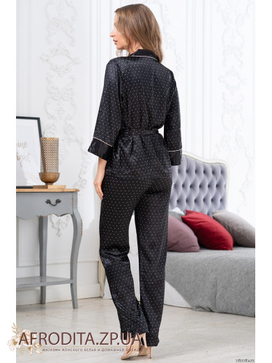Пижама атласная со штанами "Дороти" 8708