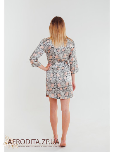 Домашний шелковый халат "Диор" 15083