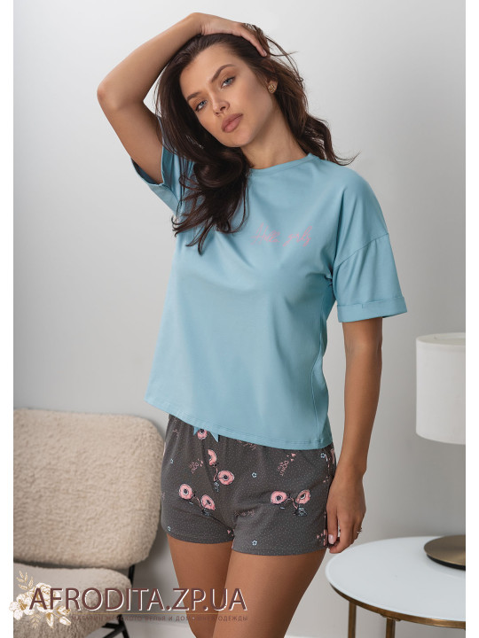 Жіноча піжама з шортами 1407-16019