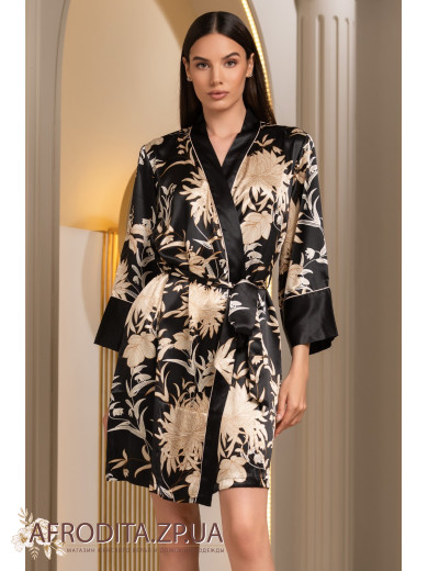 Жіночий шовковий халат Ельміра 4263