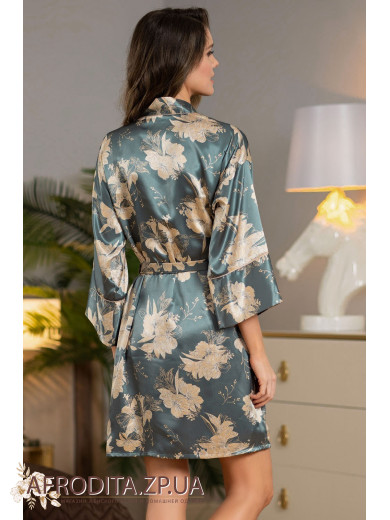 Жіночий шовковий халат Орнелія 3833