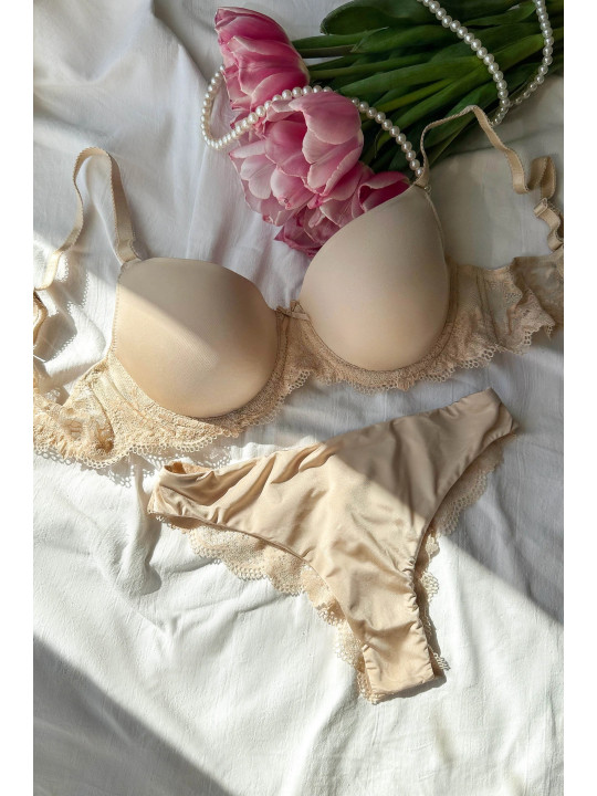 Бюстгальтер плотная чашка Sielei 2452 персик