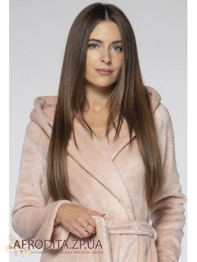 Женский теплый халат Shato 2118 pudra