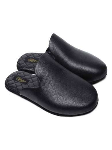 Комнатные тапочки из кожи Pellagio 4641 черные