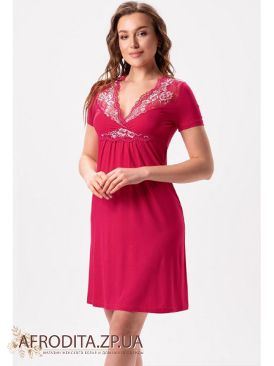 Рубашка жіноча з віскози Shato 2625 малиновий