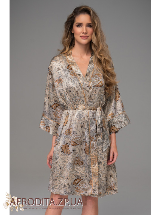 Жіночий шовковий халат Лівія 4493
