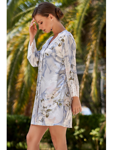 Халат на ґудзиках шовковий "Новелла" 3607