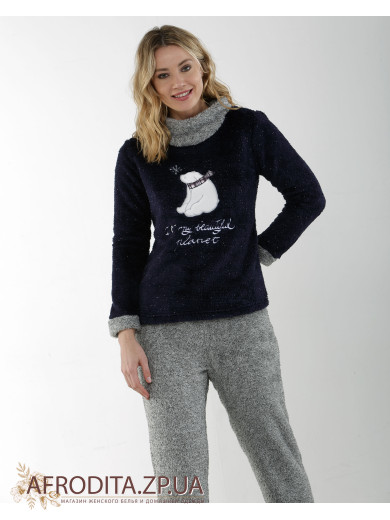  Тепла піжама жіноча з брюками "Massana" P701235