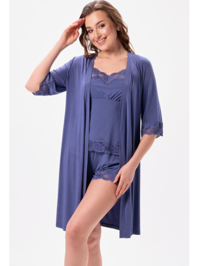 Жіночий халат з віскози Shato 2621/1 jeans
