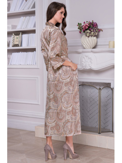 Жіночий довгий шовковий халат "Клементина" 3459