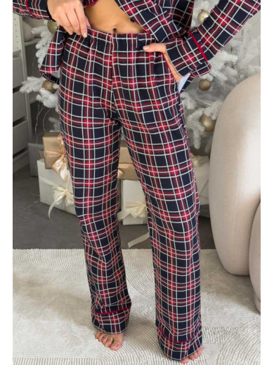 Женская байковая пижама со штанами Cosy 82615