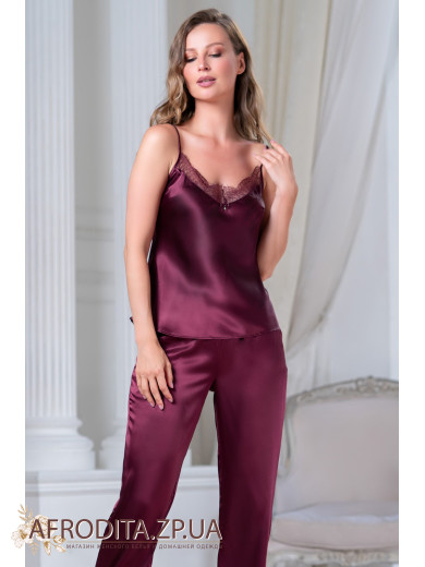 Женская пижама шелковая  "Шерон" 3806