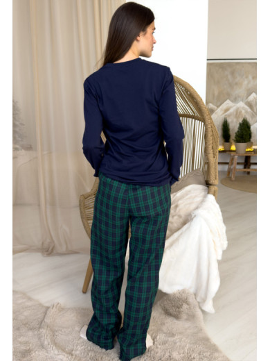 Женская пижама со штанами из фланели Cosy 82617