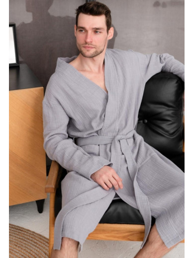 Мужской домашний халат из муслина Cosy 82605