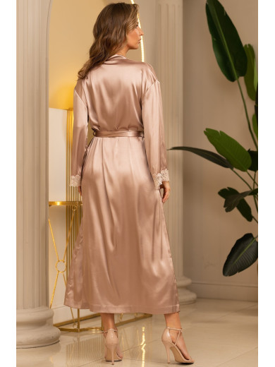 Жіночий довгий шовковий халат Даніель 3879