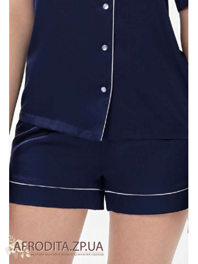 Жіноча піжама із шортами Shato 2409 navy blue