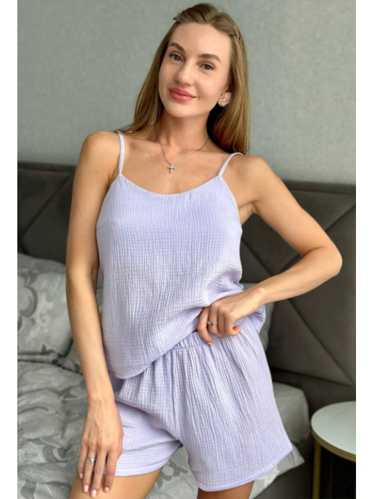 Пижама из муслина лавандового цвета Cosy 83018