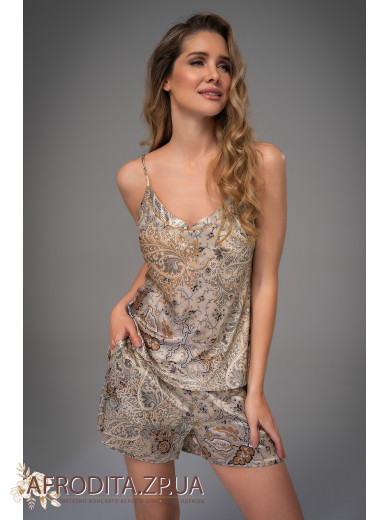 Жіноча шовкова піжама з шортами Лівія 4492