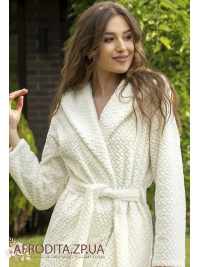 Женский теплый халат Shato 2338 ecru